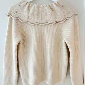 Zara kids size 10 cream colored top with jewels